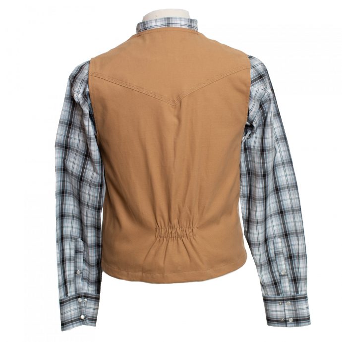 WYOMING TRADERS - BRONCO CANVAS VEST - TAN