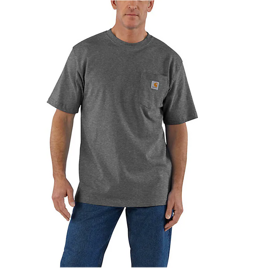 CARHARTT - LOOSE FIT HEAVYWEIGHT SHORT-SLEEVE POCKET HENLEY T-SHIRT - K87-026