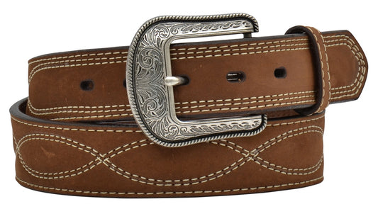 M&F - 3D STITCHED LEATHER BELT - D1374