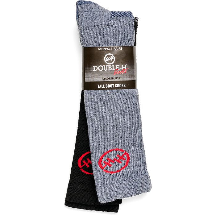 DOUBLE H -TALL BOOT SOCKS - 2-PACK