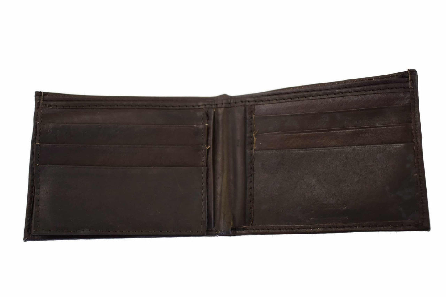MONTANA LEATHER COMPANY - DARK BROWN LEATHER BIFOLD WALLET
