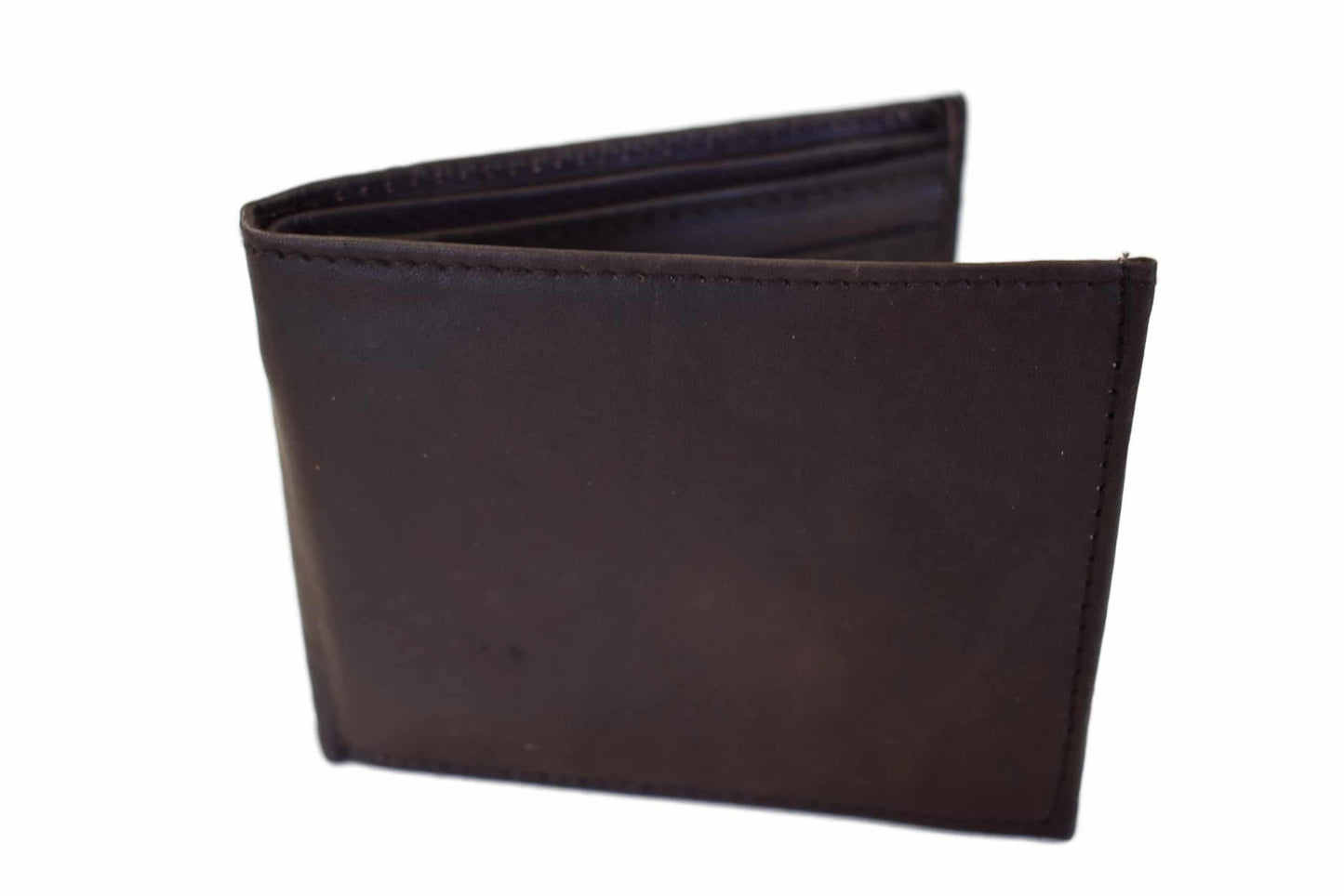 MONTANA LEATHER COMPANY - DARK BROWN LEATHER BIFOLD WALLET