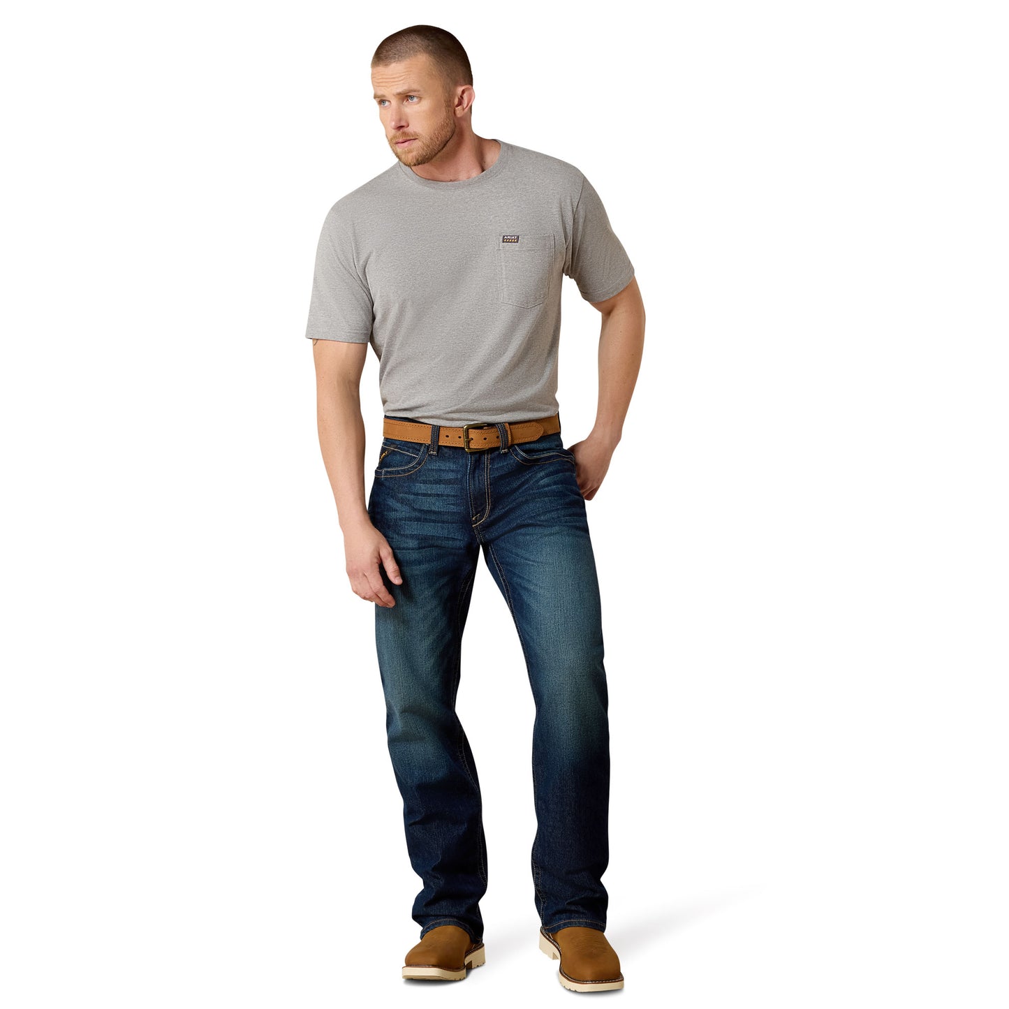 ARIAT - REBAR M4 RELAXED DURASTRETCH EDGE BOOT CUT JEAN - 10022608