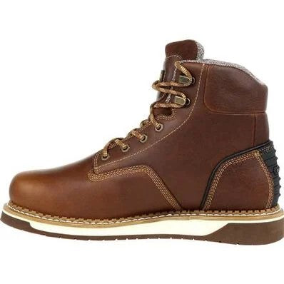 GEORGIA - 6 GEORGIA BOOT AMP LT WEDGE WORK BOOT - WATERPROOF (STEEL TOE)