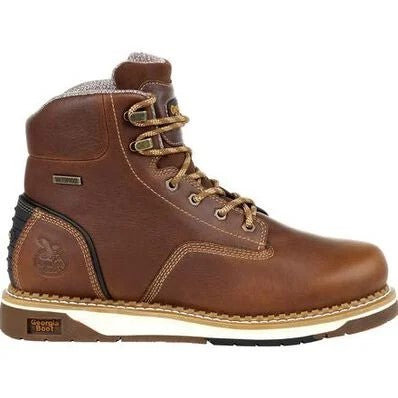 GEORGIA - 6 GEORGIA BOOT AMP LT WEDGE WORK BOOT - WATERPROOF (STEEL TOE)