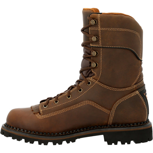 GEORGIA - 9" GEORGIA BOOT AMP LT LOW HEEL LOGGER WORK BOOT - WATERPROOF - (COMPOSITE TOE) - GB00473