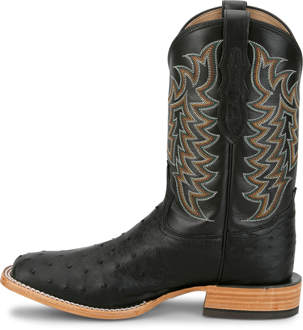 TONY LAMA - 11" JUAN FULL QUILL OSTRICH - BLACK