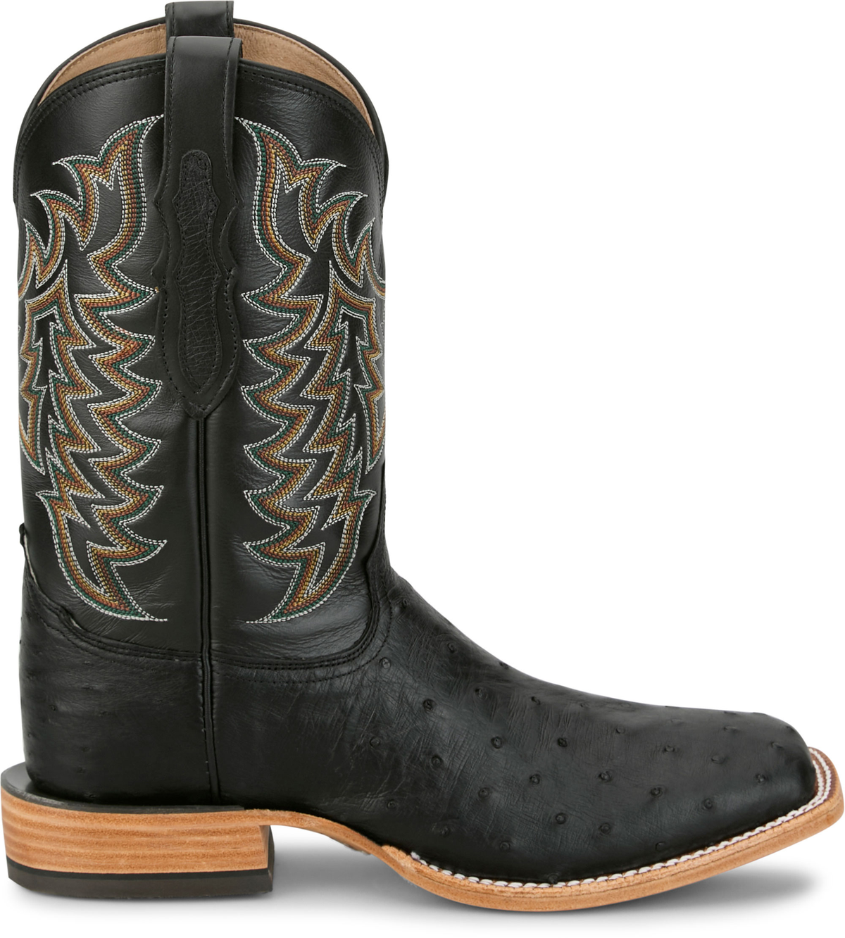 TONY LAMA - 11" JUAN FULL QUILL OSTRICH - BLACK