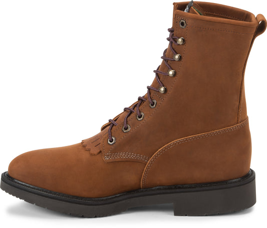 JUSTIN - 8" CONDUCTOR BROWN (STEEL TOE) - 764