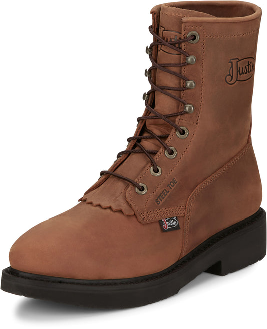 JUSTIN - 8" LIVESTOCK (STEEL TOE) - OW764