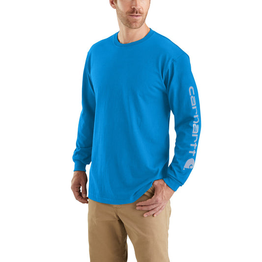 CARHARTT - LOOSE FIT HEAVYWEIGHT LONG-SLEEVE LOGO SLEEVE GRAPHIC T-SHIRT - K231-HD3