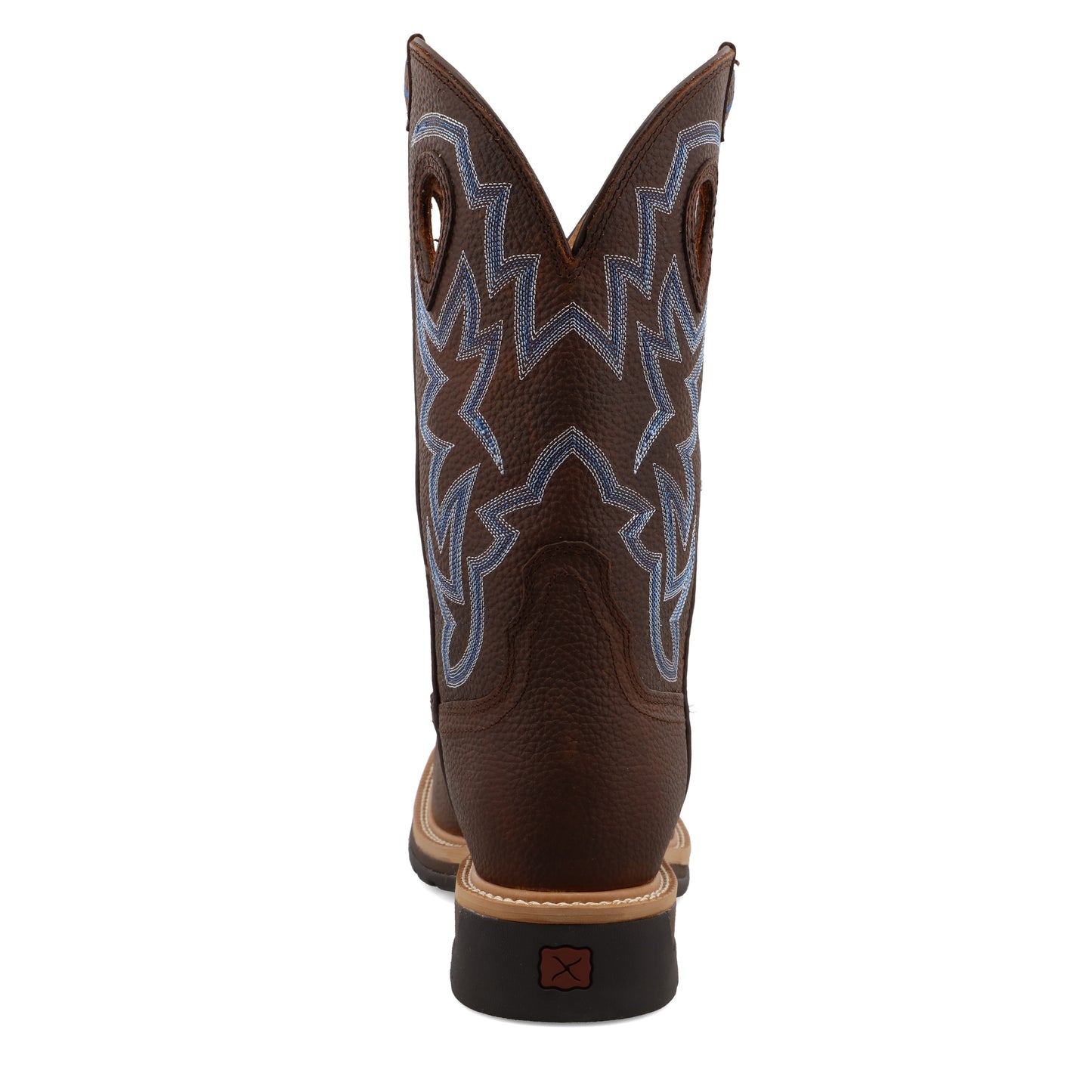 TWISTED X - 12" WESTERN WORK BOOT - BROWN PEBBLE (STEEL TOE) - MLCS003