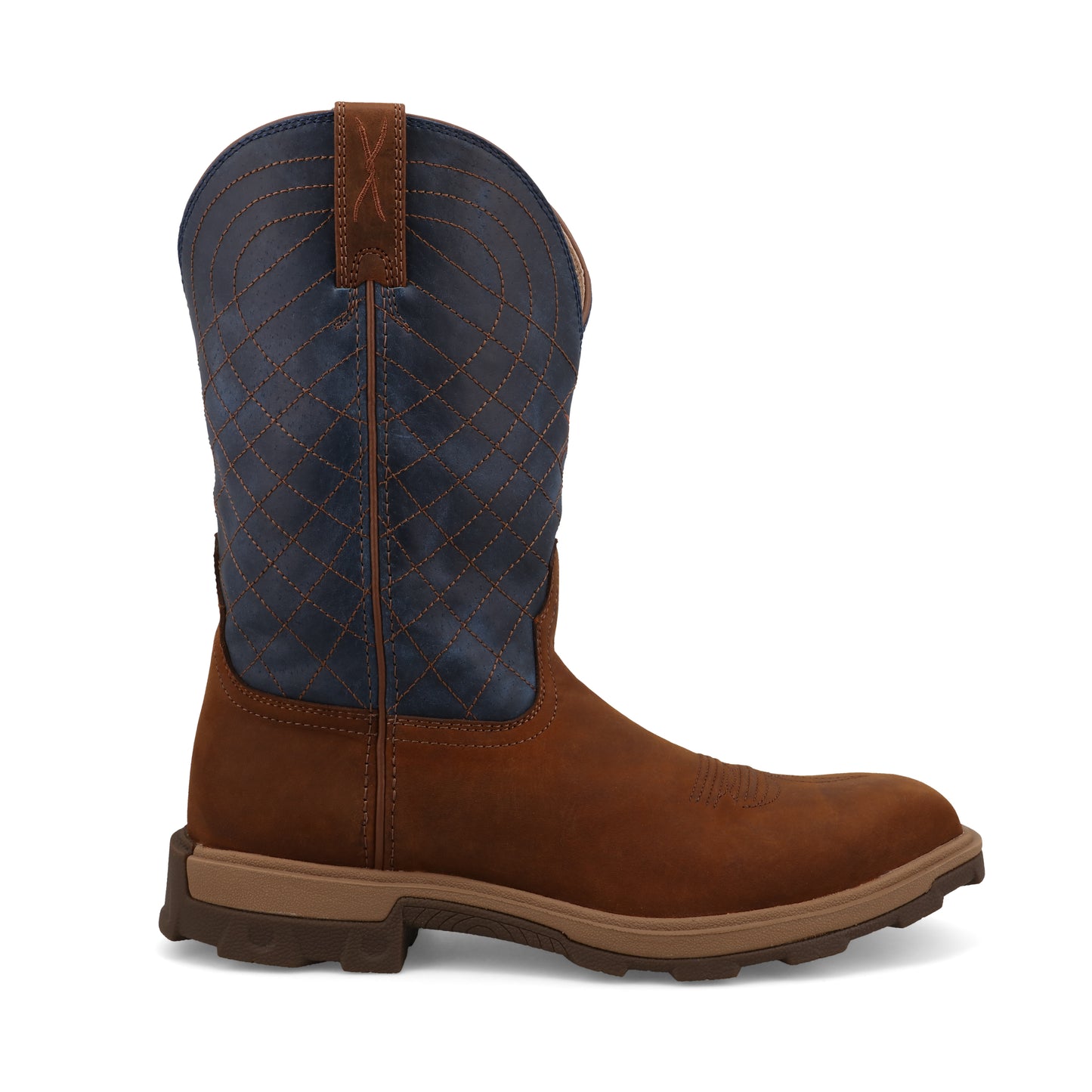 TWISTED X - 11" ULTRALITE X WORK BOOT - MOCHA & DENIM (NANO COMPOSITE TOE) - MULN004