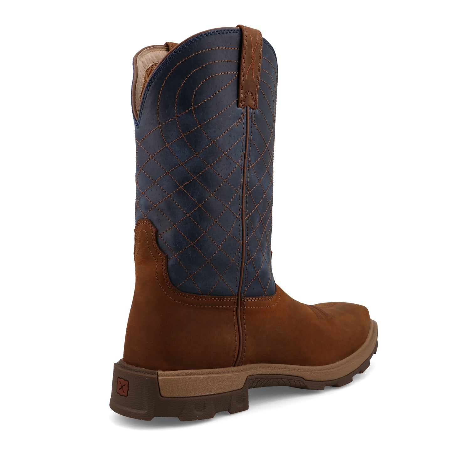 TWISTED X - 11" ULTRALITE X WORK BOOT - MOCHA & DENIM (NANO COMPOSITE TOE) - MULN004