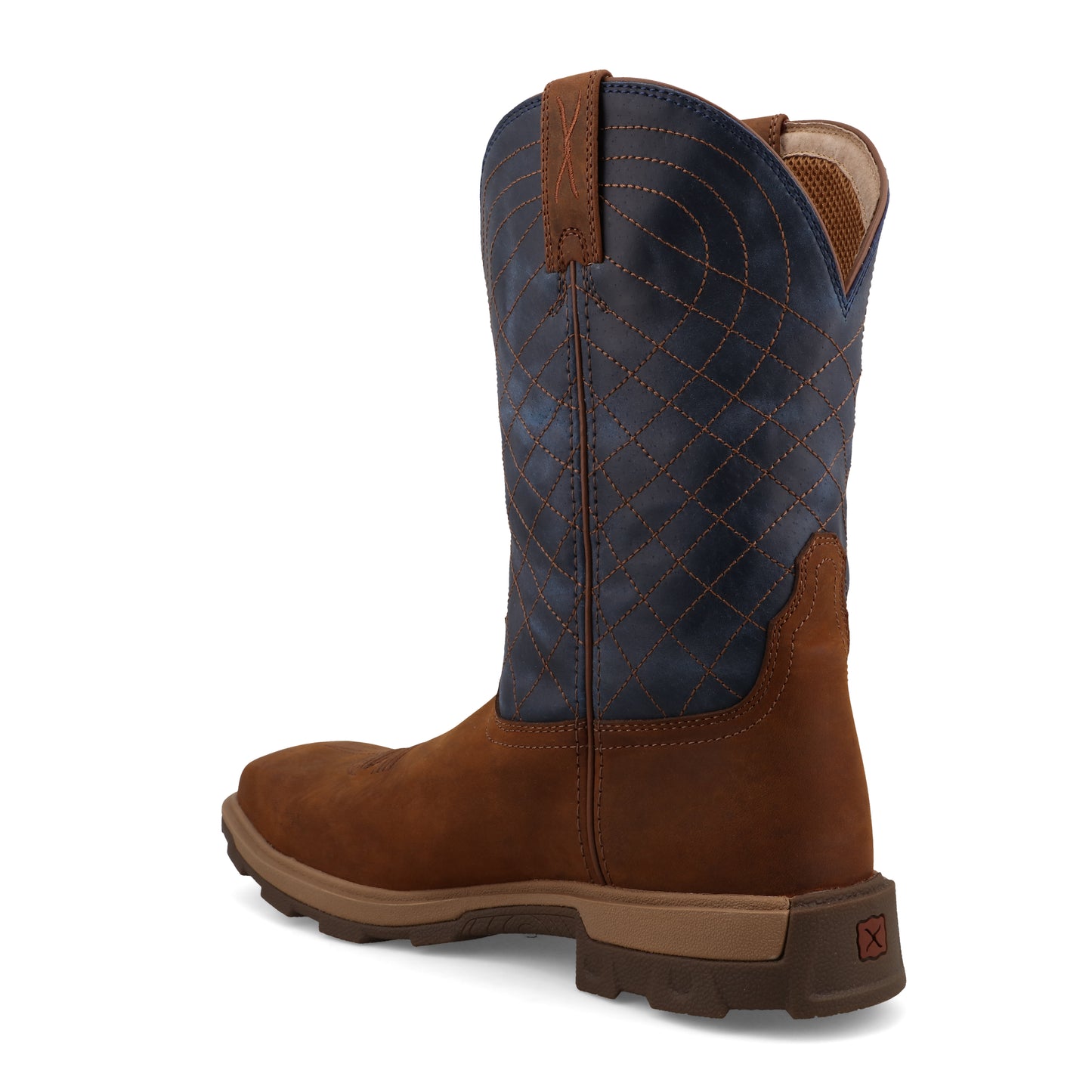 TWISTED X - 11" ULTRALITE X WORK BOOT - MOCHA & DENIM (NANO COMPOSITE TOE) - MULN004