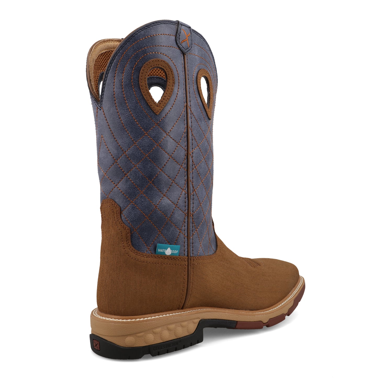 TWISTED X - 12" WESTERN WORK BOOT - CLAY & PEACOCK (COMPOSITE TOE)