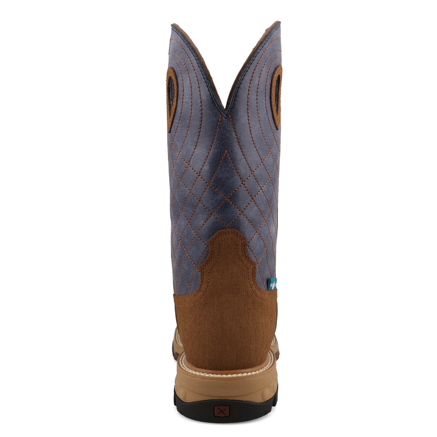 TWISTED X - 12" WESTERN WORK BOOT - CLAY & PEACOCK (COMPOSITE TOE)