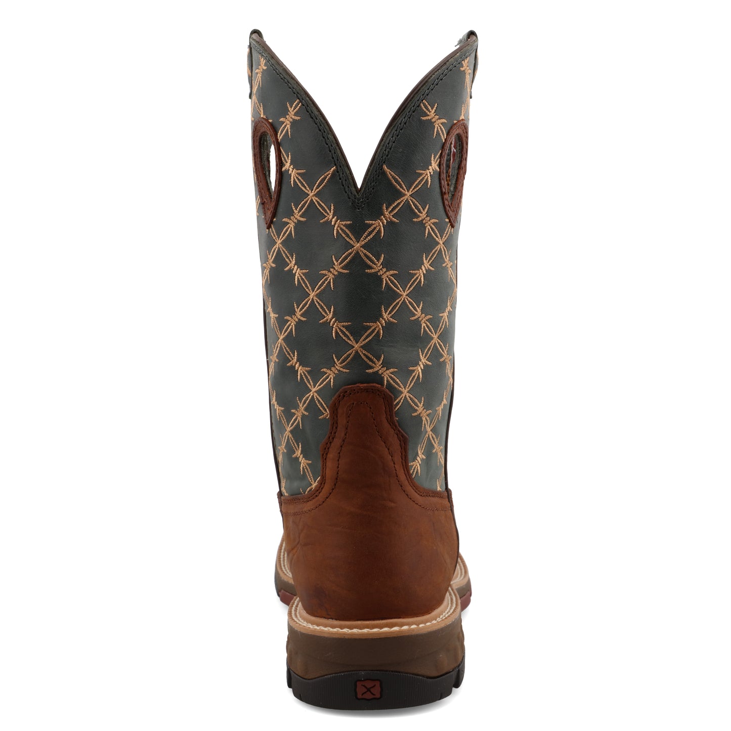 TWISTED X - 12" WESTERN WORK BOOT - MOCHA & SLATE (COMPOSITE TOE) - MXBN002