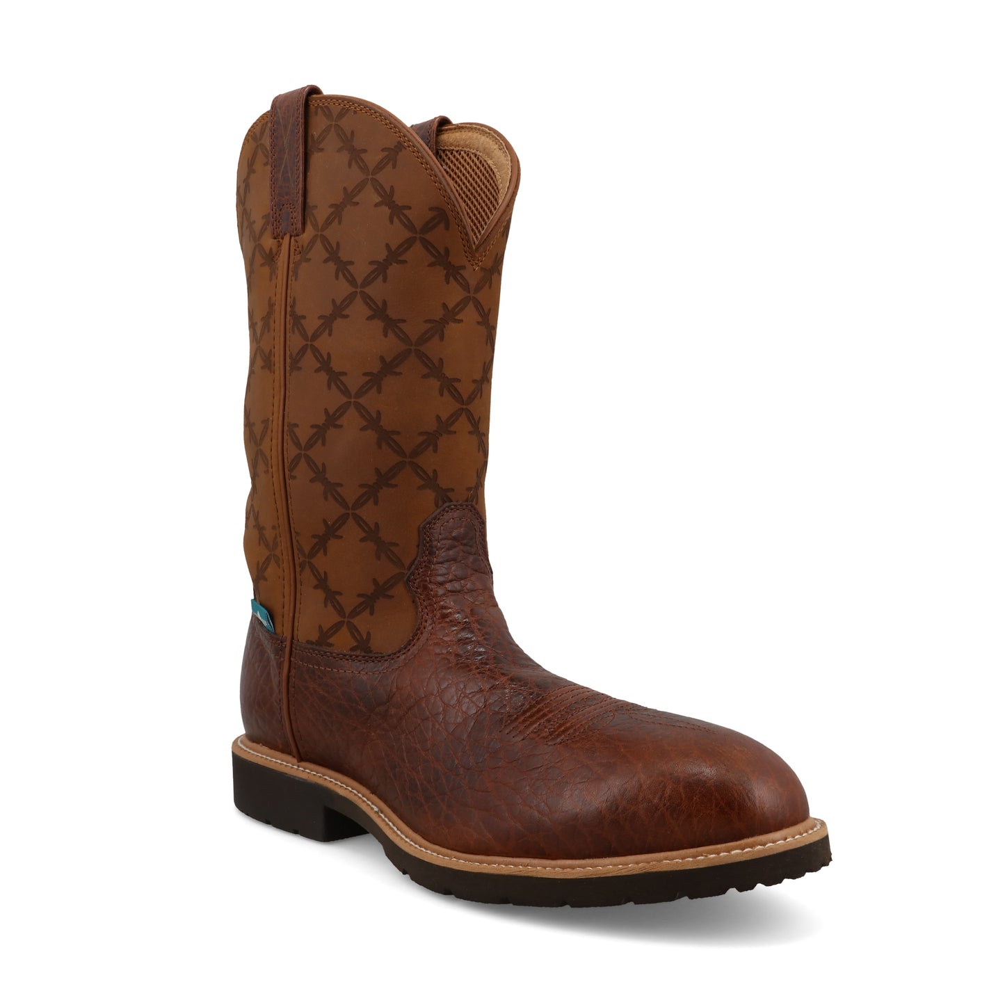 TWISTED X - 12" WESTERN WORK BOOT - BROWN & SQUASH (NANO TOE) - MXBNW09