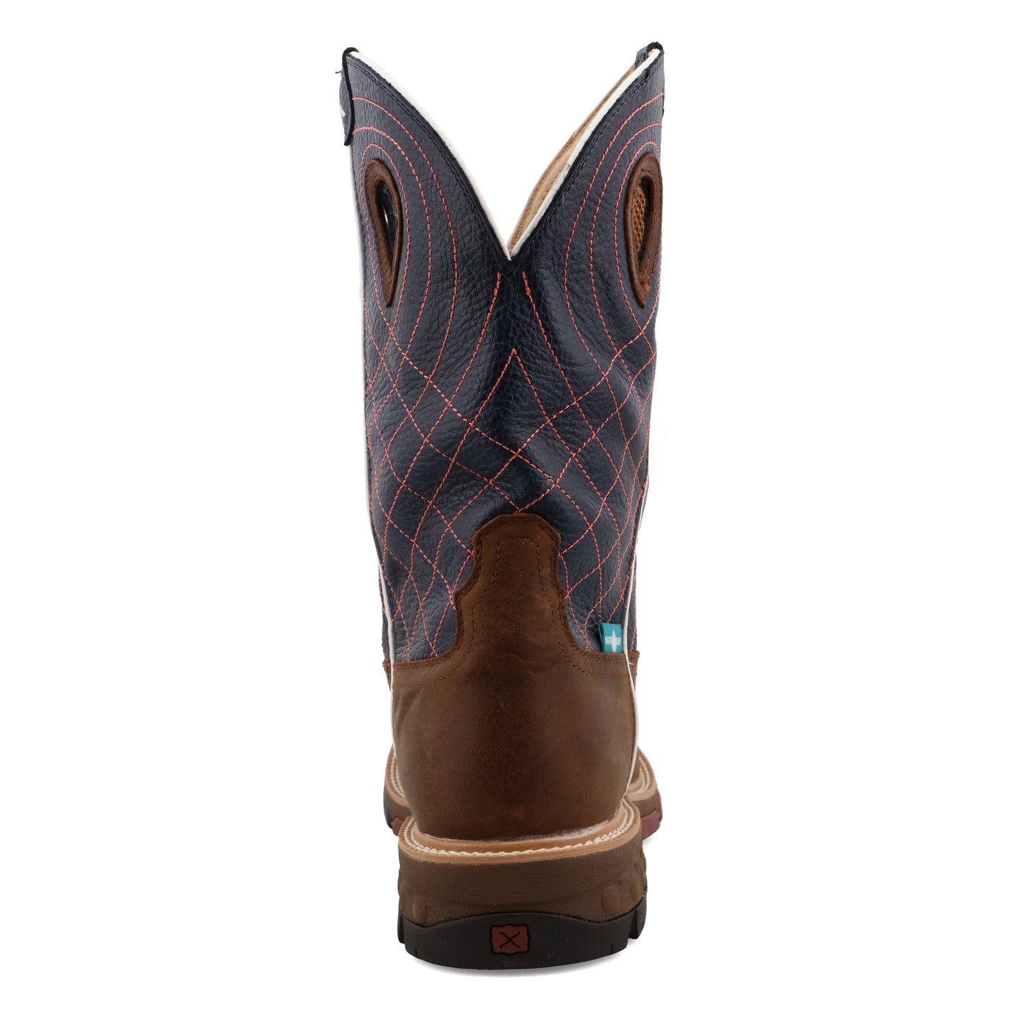 TWISTED X - 12" WESTERN WORK BOOT - MOCHA & NAVY - MXBW001