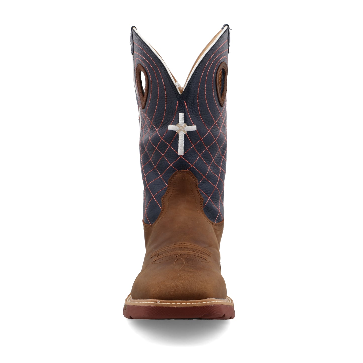 TWISTED X - 12" WESTERN WORK BOOT - MOCHA & NAVY - MXBW001