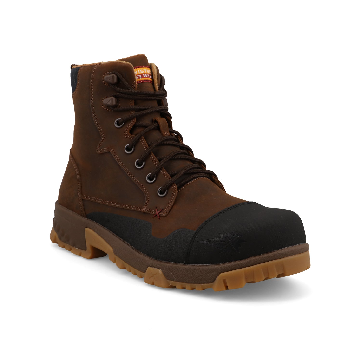 TWISTED X - 6" WORK BOOT - TOFFEE & BLACK (NANO TOE) - MXCN004