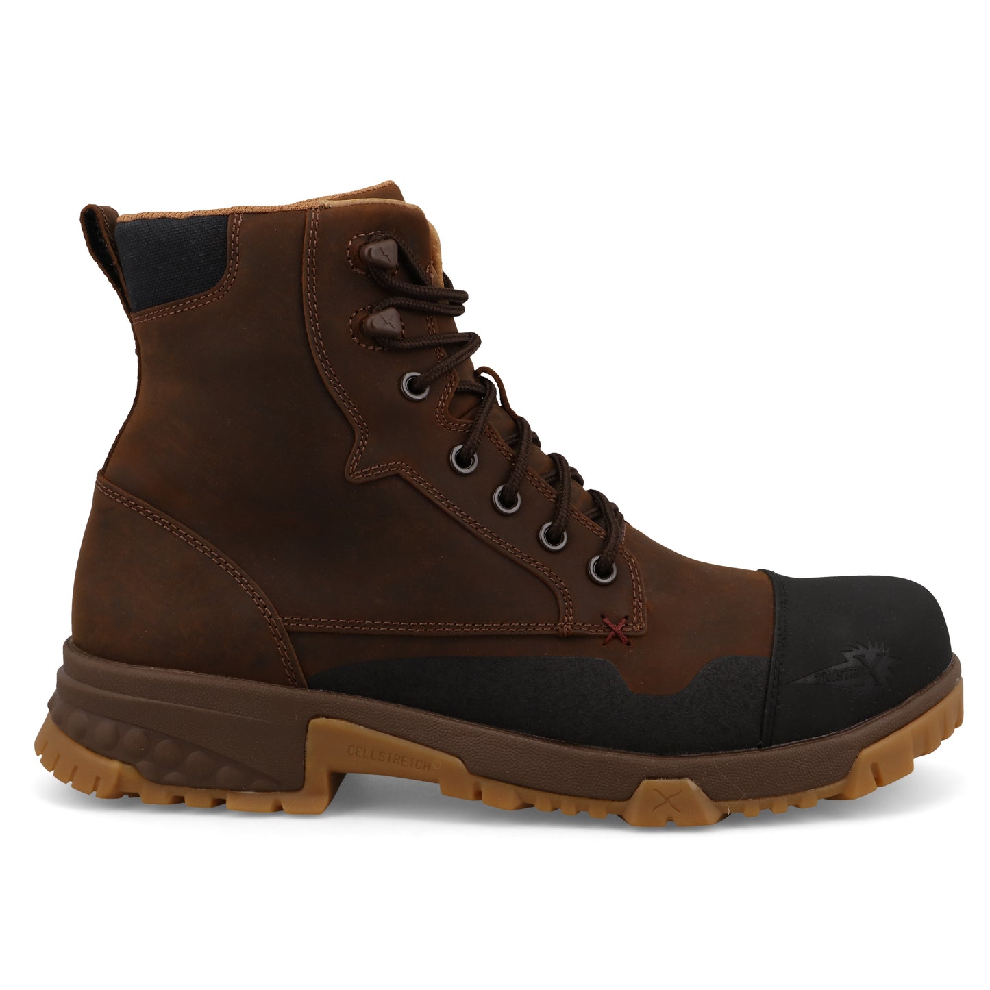 TWISTED X - 6" WORK BOOT - TOFFEE & BLACK (NANO TOE) - MXCN004