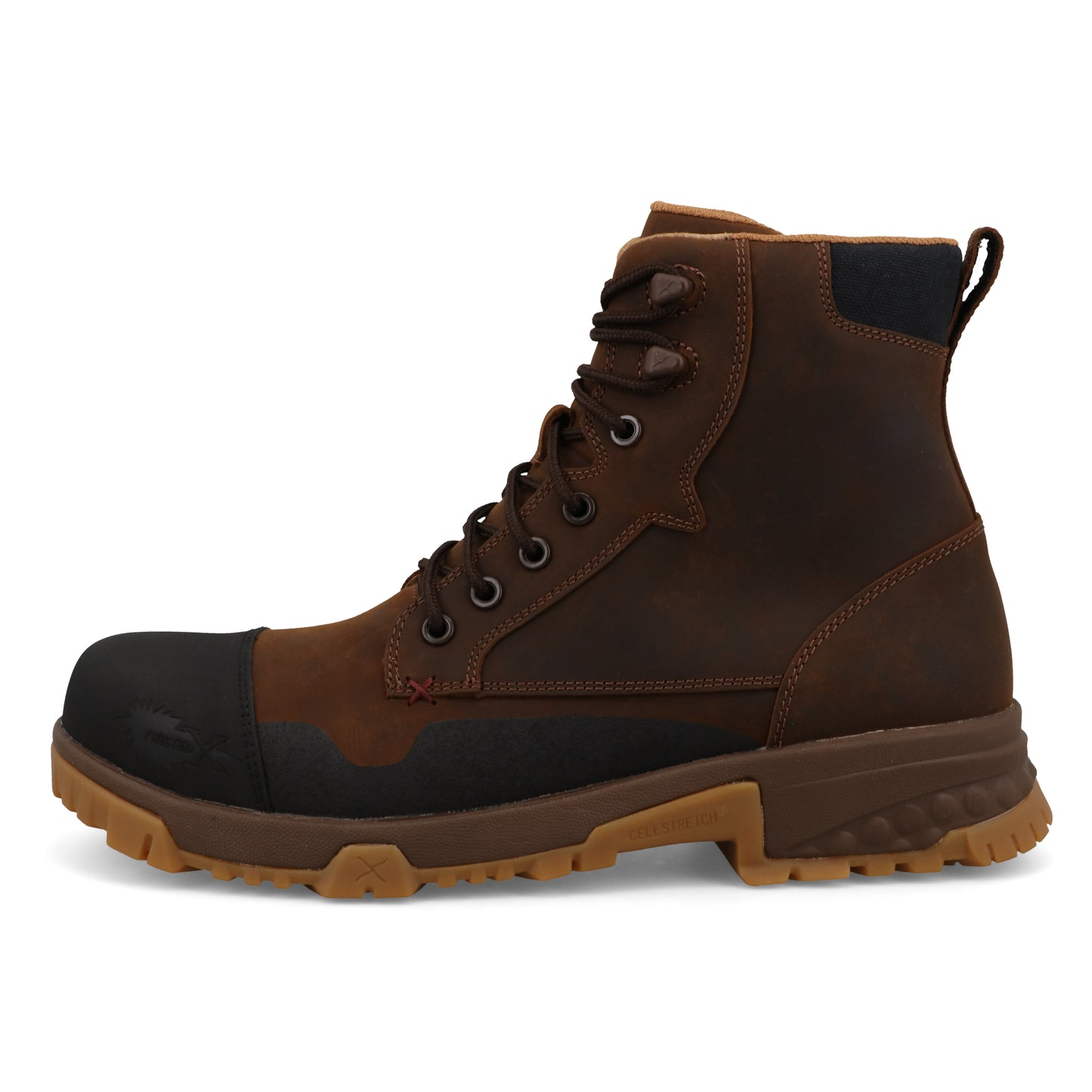 TWISTED X - 6" WORK BOOT - TOFFEE & BLACK (NANO TOE) - MXCN004