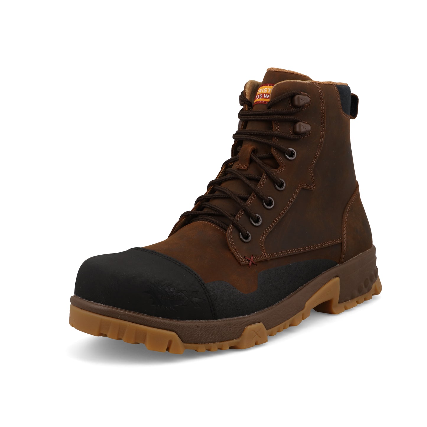 TWISTED X - 6" WORK BOOT - TOFFEE & BLACK (NANO TOE) - MXCN004