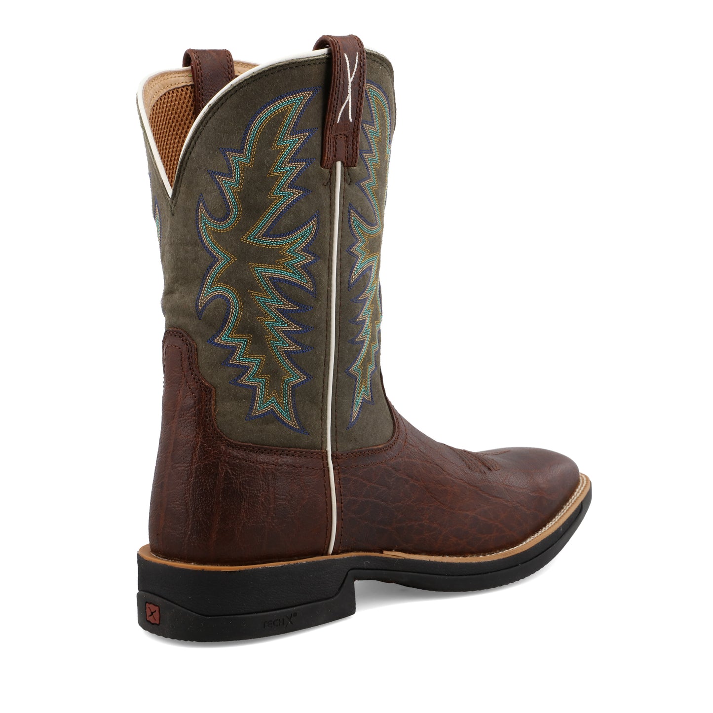 TWISTED X - 11" TECH X BOOT - BROWN & GREEN - MXW0004