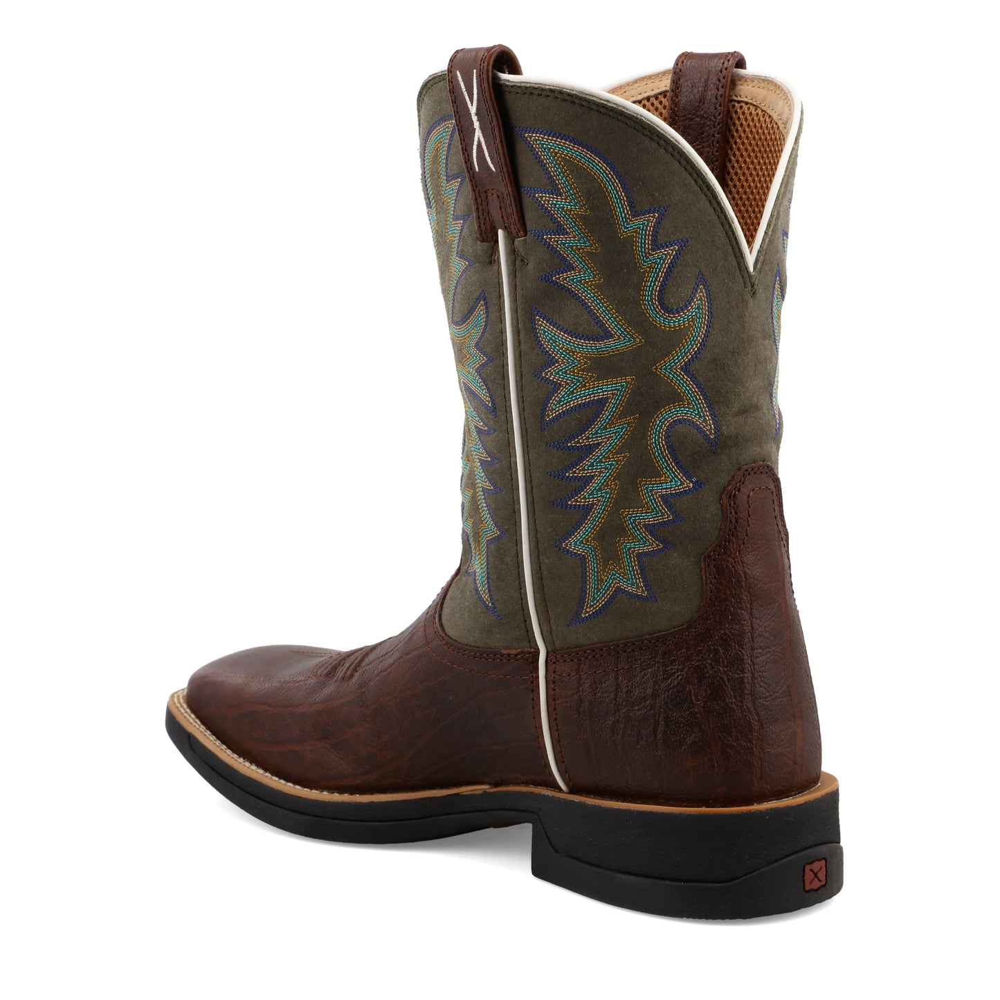 TWISTED X - 11" TECH X BOOT - BROWN & GREEN - MXW0004