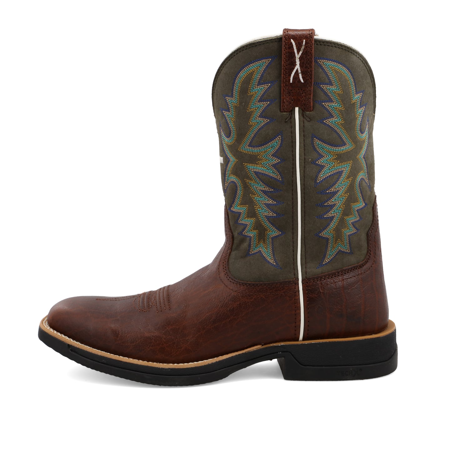 TWISTED X - 11" TECH X BOOT - BROWN & GREEN - MXW0004