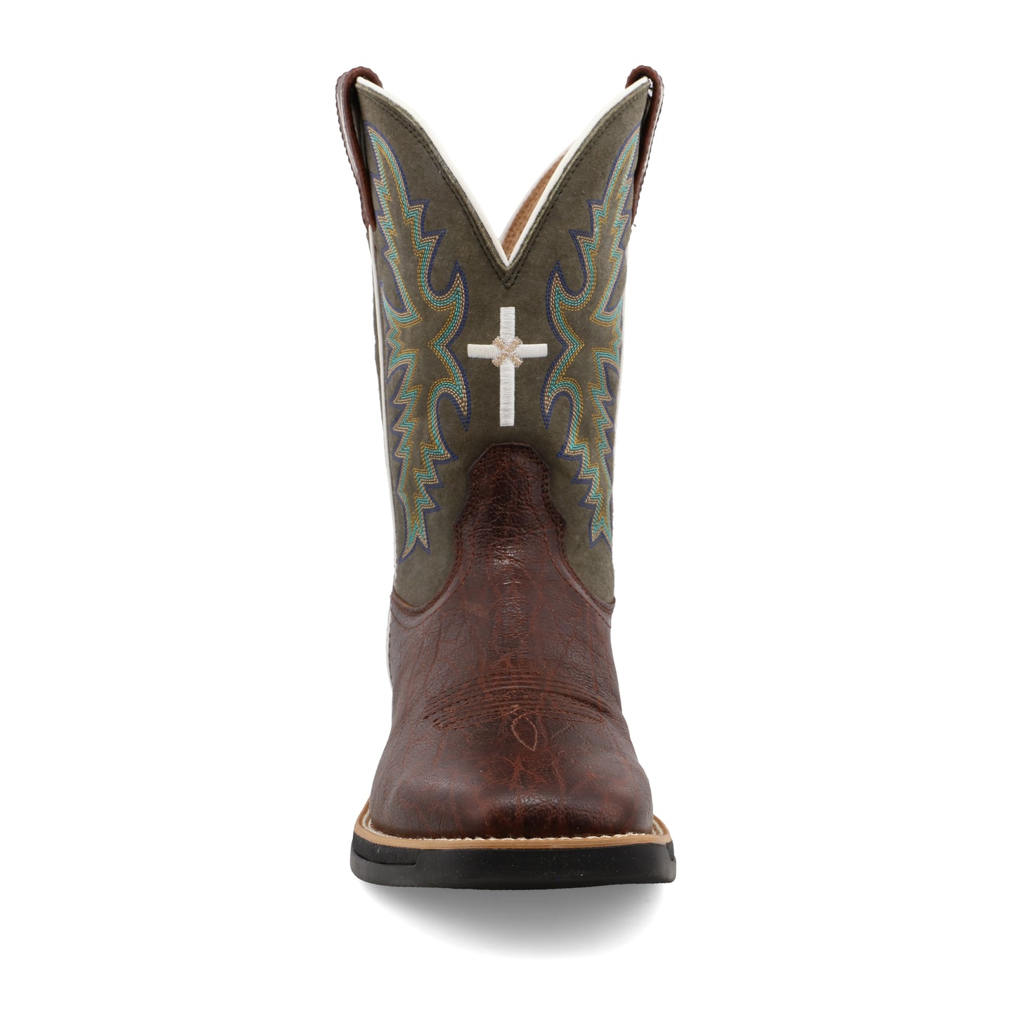 TWISTED X - 11" TECH X BOOT - BROWN & GREEN - MXW0004