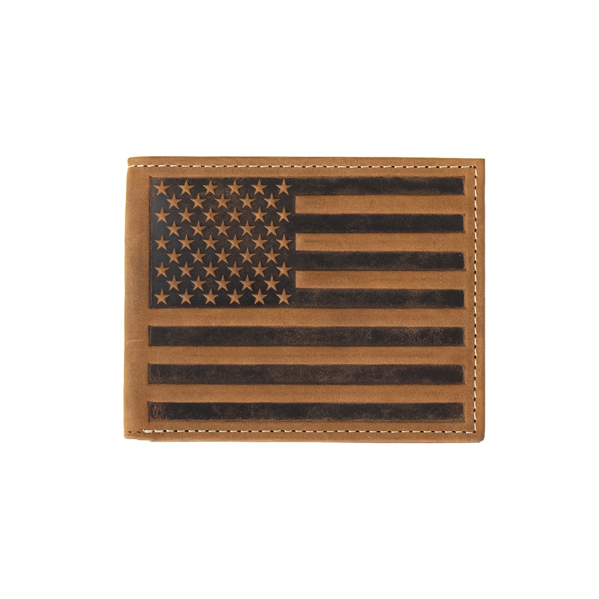 M&F - NOCONA LEATHER BI FOLD WALLET USA FLAG