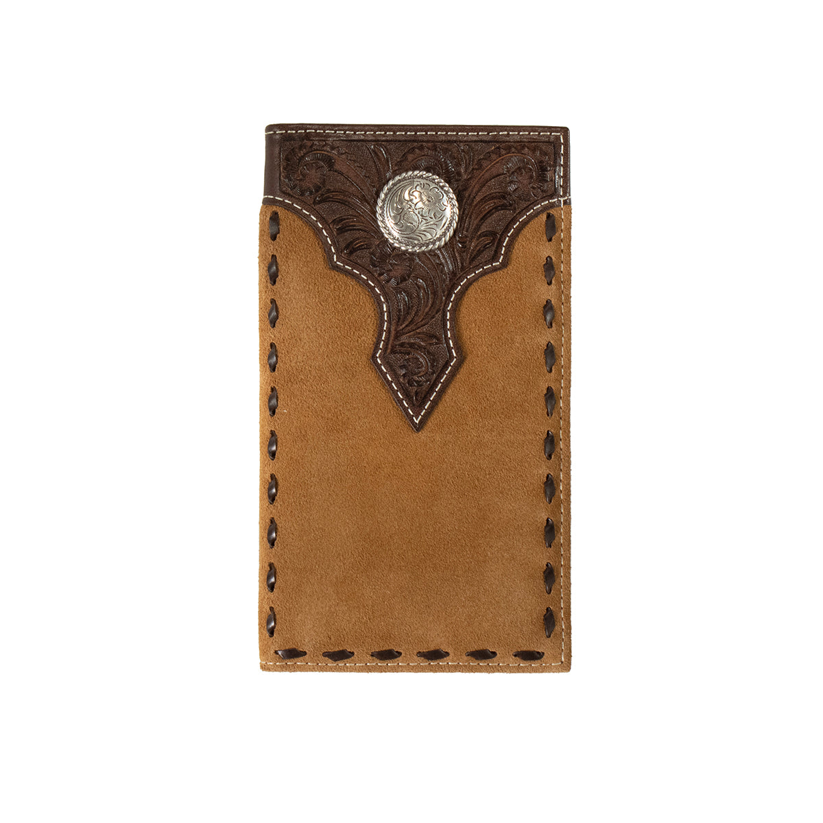 M&F - RODEO WALLET ROUGHOUT WITH CONCHO