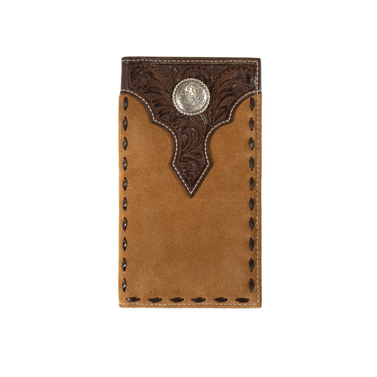 M&F - RODEO WALLET ROUGHOUT WITH CONCHO