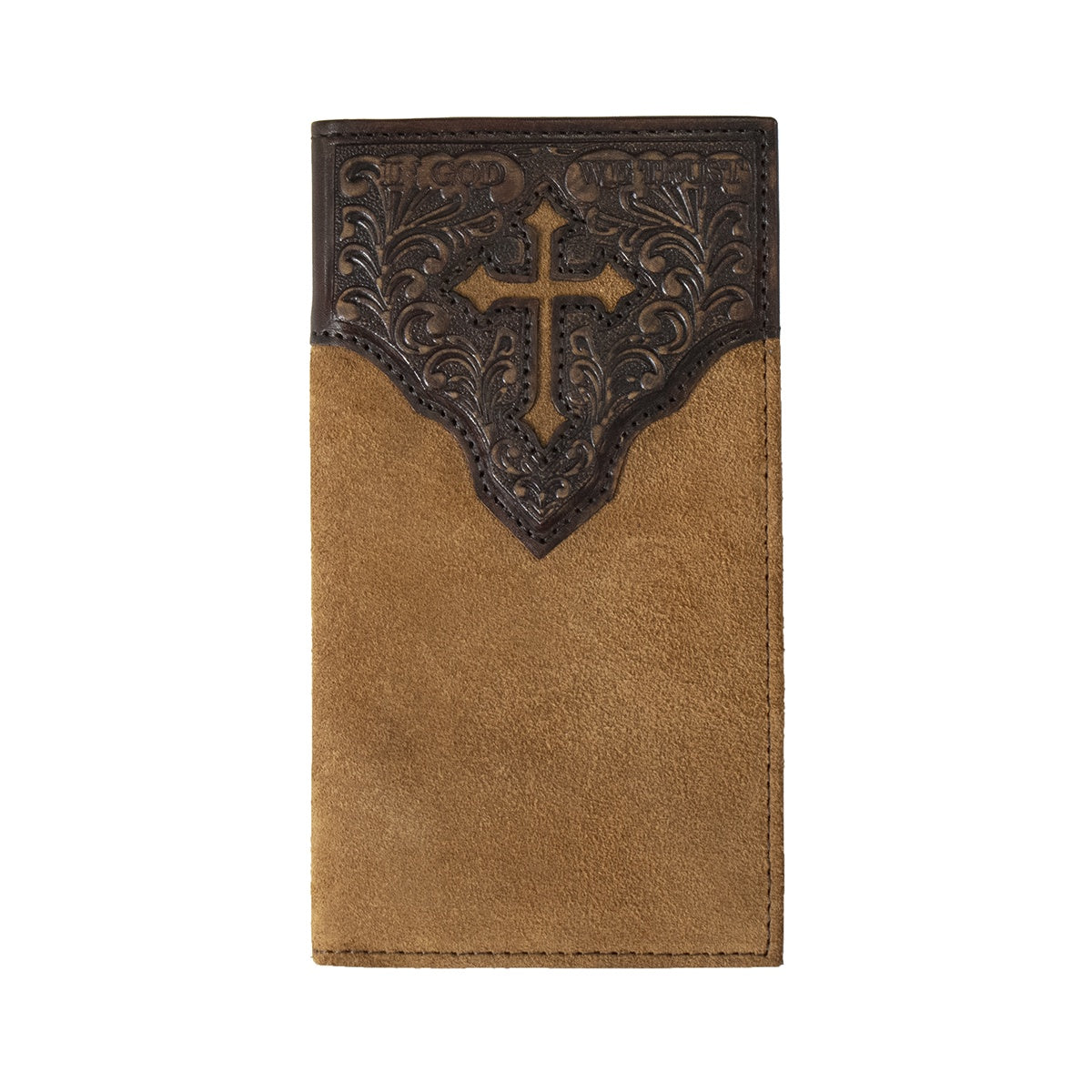 M&F - NOCONA RODEO WALLET/CHECKBOOK COVER ROUGHOUT CROSS - N5413508