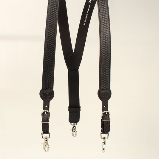 M&F - NOCONA WEAVE PATTERN LEATHER GALLUS BLACK - N8512401