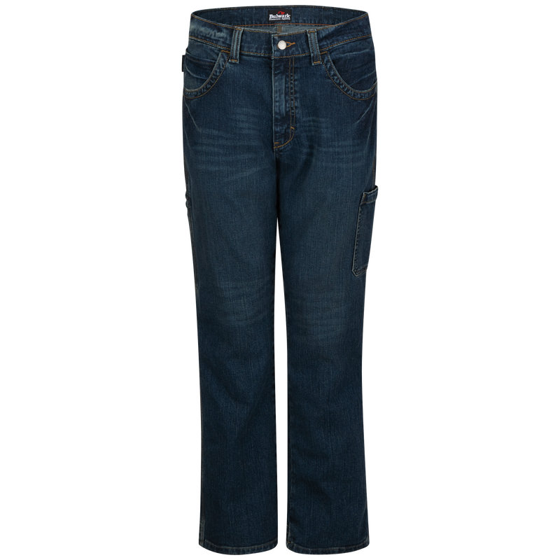 BULWARK FR - MEN'S STRETCH DENIM DUNGAREE - AMERICAN MADE - PSJ6SD2