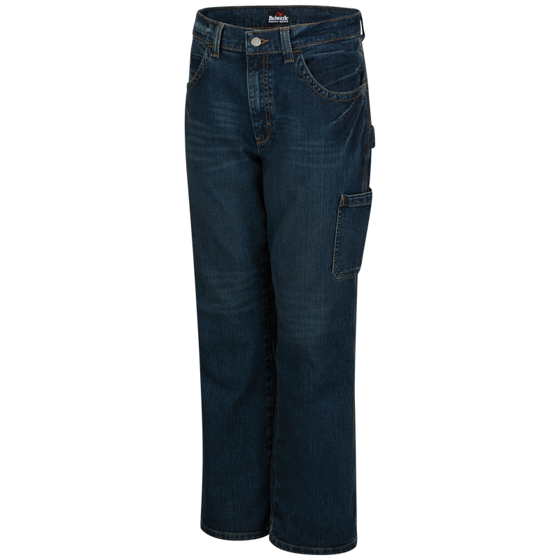 BULWARK FR - MEN'S STRETCH DENIM DUNGAREE - AMERICAN MADE - PSJ6SD2