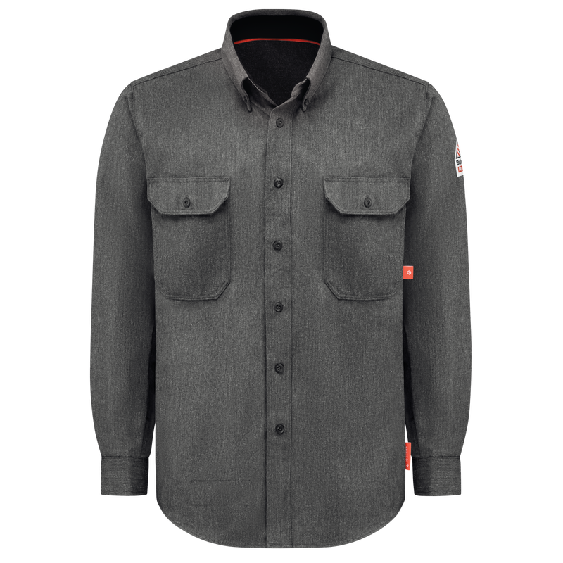 BULWARK FR - MEN'S IQ SERIES COMFORT WOVEN LONG SLEEVE LIGHTWEIGHT SHIRT - AMERICAN MADE - QS50DG