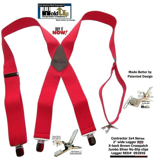 HOLD UP - X-BACK HOLD UP SUSPENDER NO SLIP SILVER CLIPS