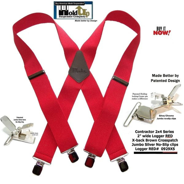 HOLD UP - X-BACK HOLD UP SUSPENDER NO SLIP SILVER CLIPS