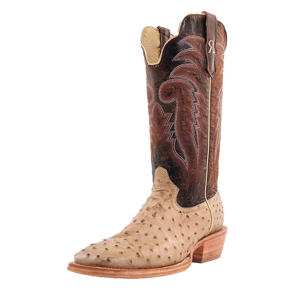 R. WATSON - 13" SAND BRUCIATO FQ / TUSCANY MEIL COWHIDE FULL QUILL OSTRICH