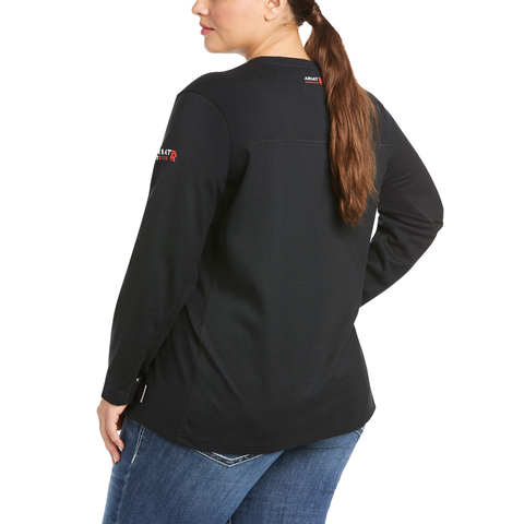 ARIAT FR - WOMENS FR AC LONG SLEEVE TOP BLACK - 10025382