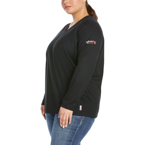 ARIAT FR - WOMENS FR AC LONG SLEEVE TOP BLACK - 10025382