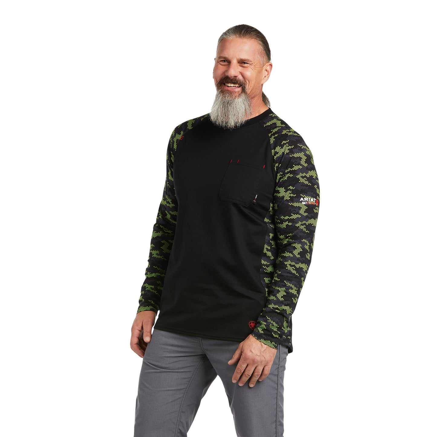 ARIAT FR - FR AC STRETCH CAMO BASEBALL T-SHIRT - 10039165