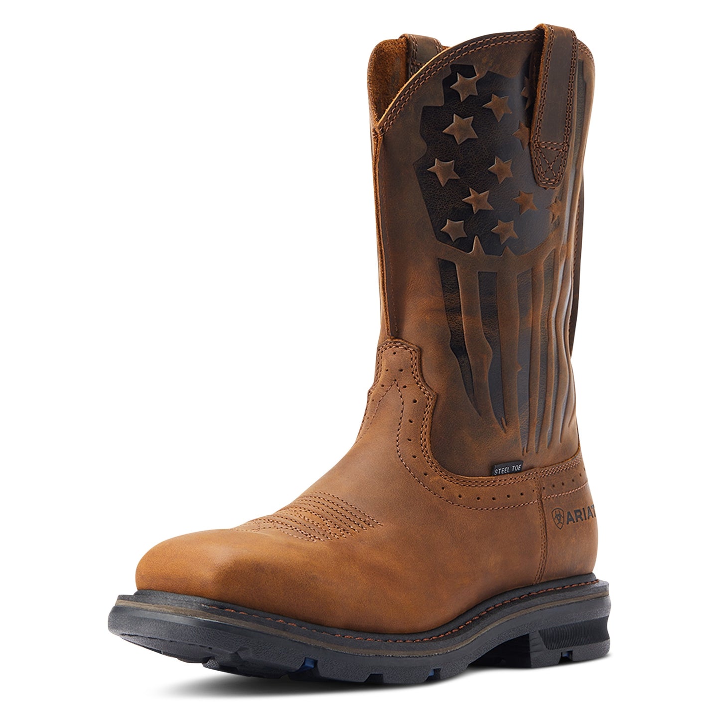 ARIAT - 11" SIERRA SHOCK SHIELD PATRIOT WORK BOOT (STEEL TOE) - 10044426