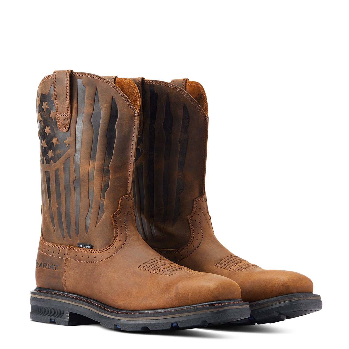 ARIAT - 11" SIERRA SHOCK SHIELD PATRIOT WORK BOOT (STEEL TOE) - 10044426