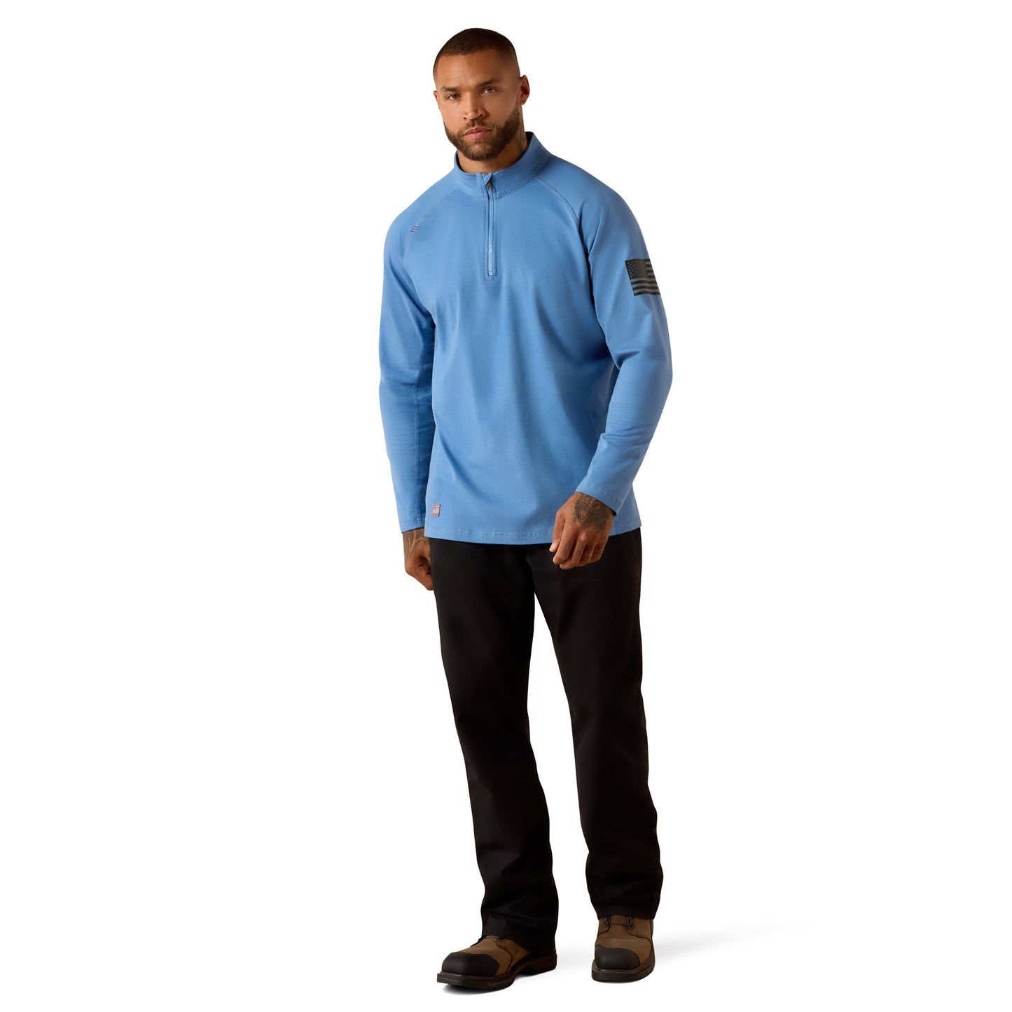 ARIAT FR - FR COMBAT STRETCH PATRIOT 1/4 ZIP WORK SHIRT - 10071563